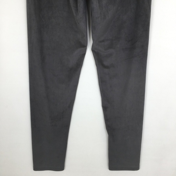 Yummie Women’s Faux Suede Leggings Gray High Waist Size Medium - Picture 11 of 14